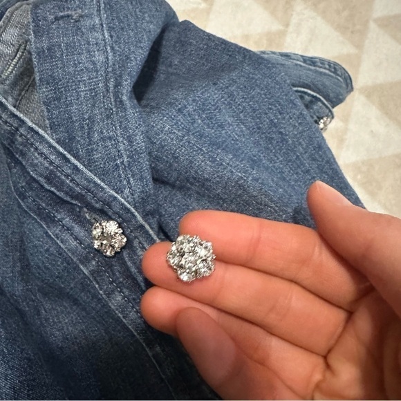 J crew Slim-fit chambray shirt with jewel buttons Colebrook Wash - Picture 5 of 7